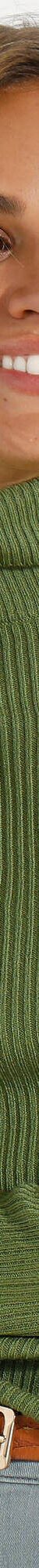 Pull col roulé, maille côtelée (vert olive) Pull col roulé, maille côtelée (vert olive)